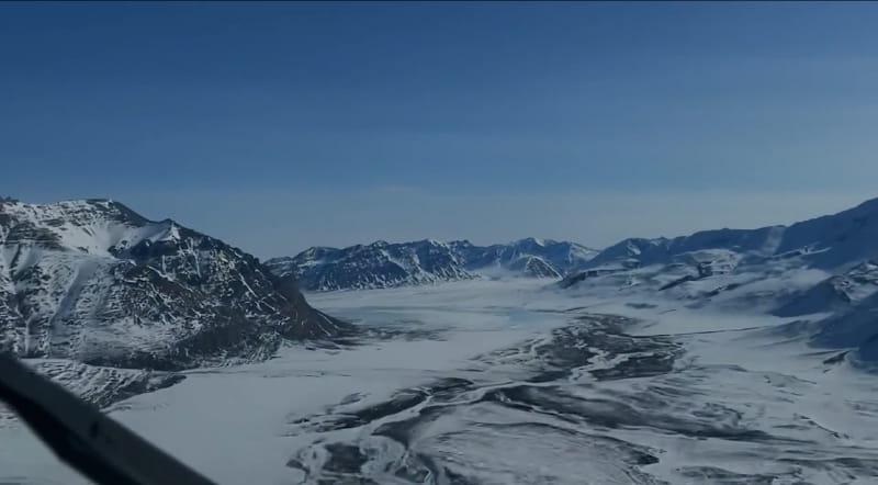 This screenshot from a dashboard camera – taken on a day with clear skies – shows how treacherous it is to fly into Anaktuvuk Pass. (Photo courtesy of LifeMed Alaska)